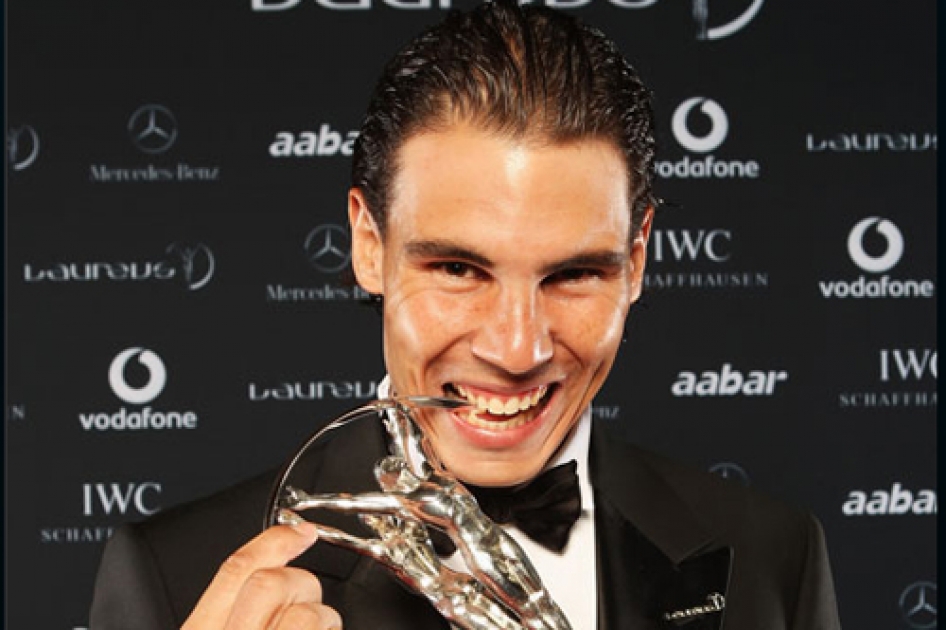 Rafael Nadal gana el Premio Laureus al Mejor Deportista del Año Rafael Nadal gana el Premio Laureus al Mejor Deportista del Año