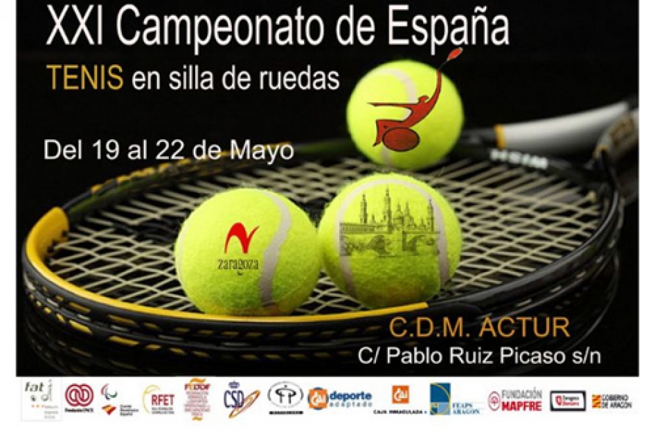 Zaragoza acoge el Campeonato de España de Tenis en Silla de Ruedas