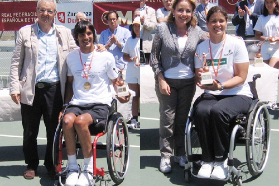 Quico Tur y Lola Ochoa renuevan sus títulos de Campeones de España de Tenis en Silla