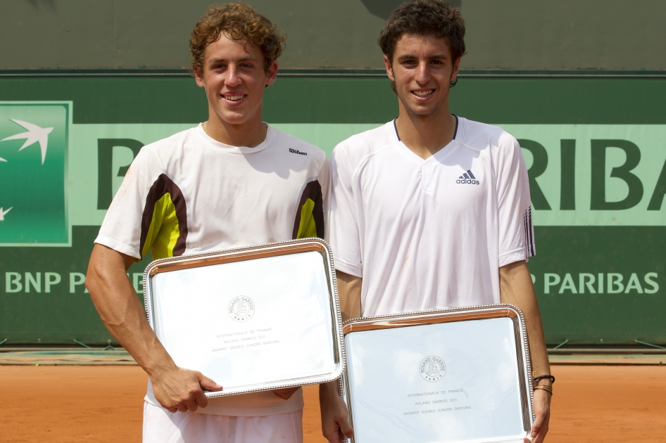 Andrs Artuedo y Roberto Carballs ganan la prueba de dobles jnior de Roland Garros