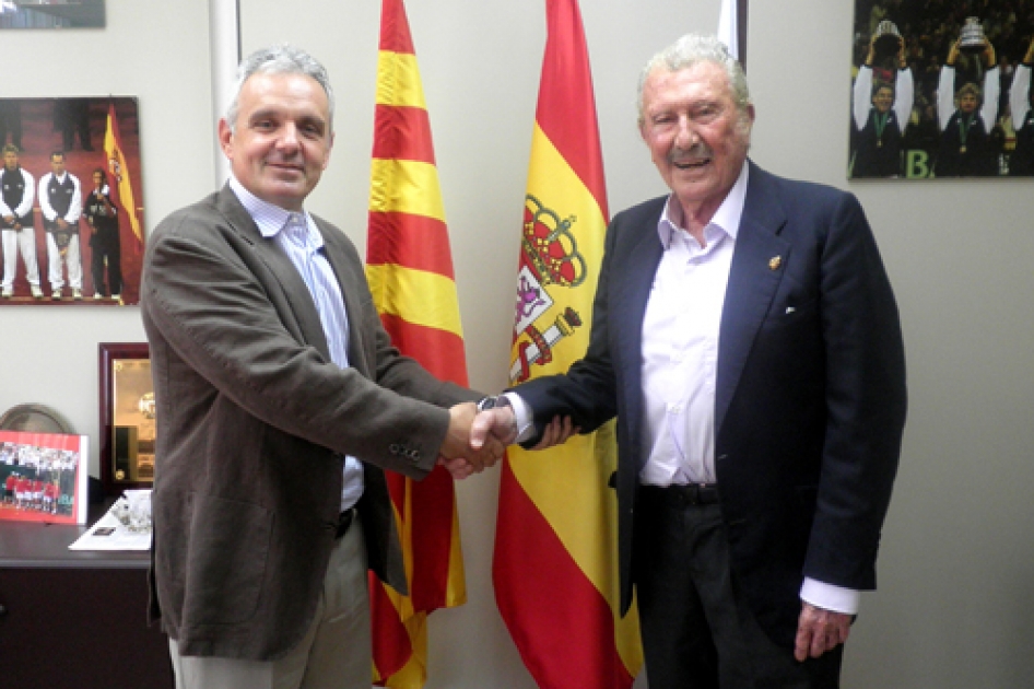Visita del Presidente de Honor de la Real Federación Española de Tenis, Pablo Llorens