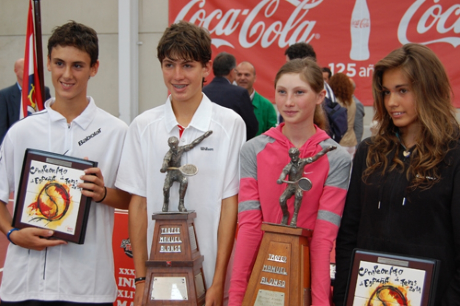 Títulos para Álvaro López y Cristina Bucsa en el Campeonato de España Infantil Manuel Alonso