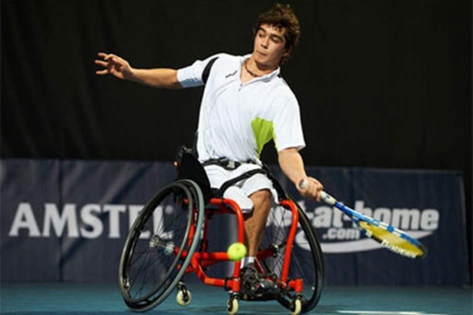 Final de Daniel Caverzaschi en el internacional de tenis en silla de ruedas de Cardiff