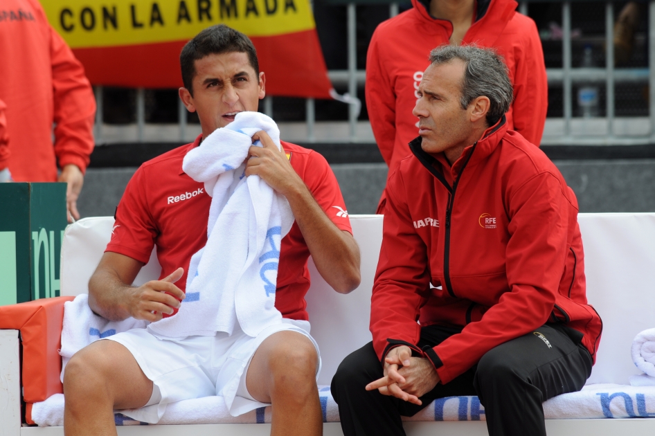 Nicolás Almagro da a España el primer punto de la eliminatoria contra Austria Nicolás Almagro da a España el primer punto de la eliminatoria contra Austria