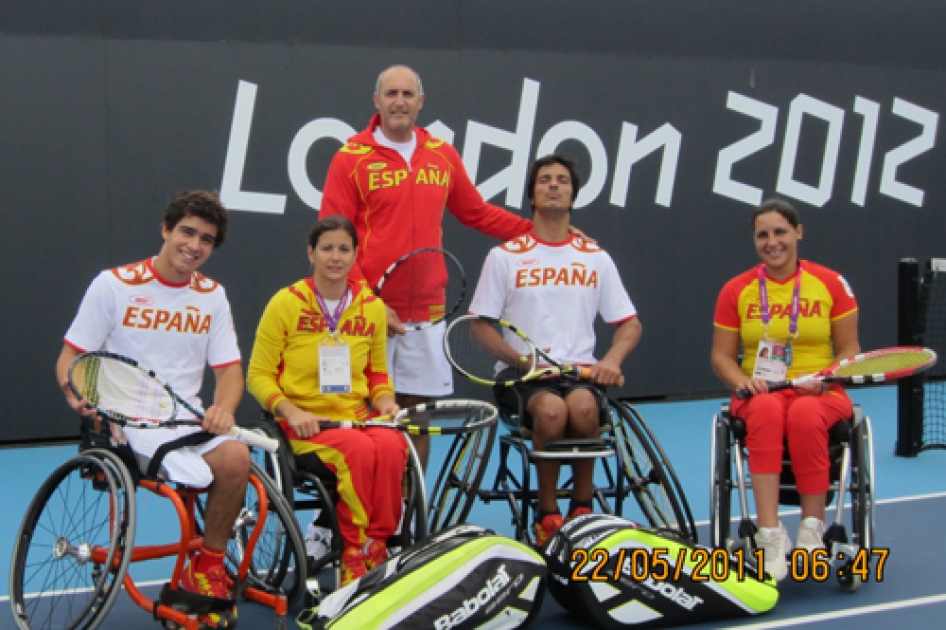 La selección española de tenis en silla ya está en Londres para disputar los Juegos Paralímpicos La selección española de tenis en silla ya está en Londres para disputar los Juegos Paralímpicos