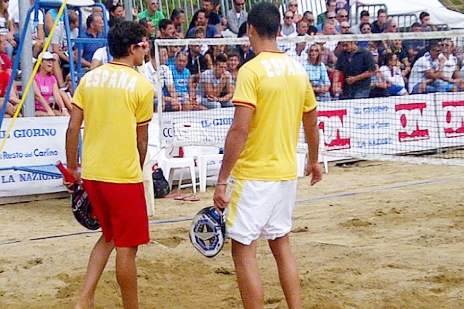 Histricas semifinales del tenis playa espaol en el Campeonato de Europa de San Marino