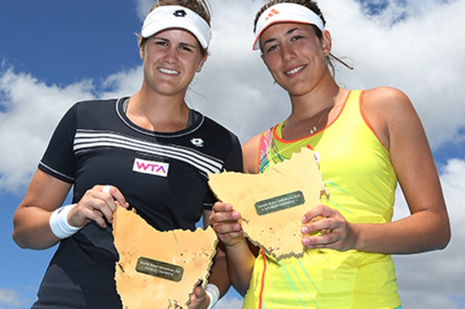 Mª Teresa Torró y Garbiñe Muguruza conquistan su primer título WTA de dobles en Hobart Mª Teresa Torró y Garbiñe Muguruza conquistan su primer título WTA de dobles en Hobart