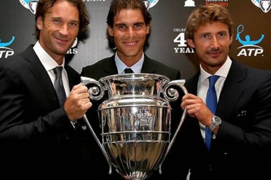 Moyá, Ferrero y Nadal participan en el homenaje a los nº 1 en los 40 años del ranking en Nueva York Moyá, Ferrero y Nadal participan en el homenaje a los nº 1 en los 40 años del ranking en Nueva York