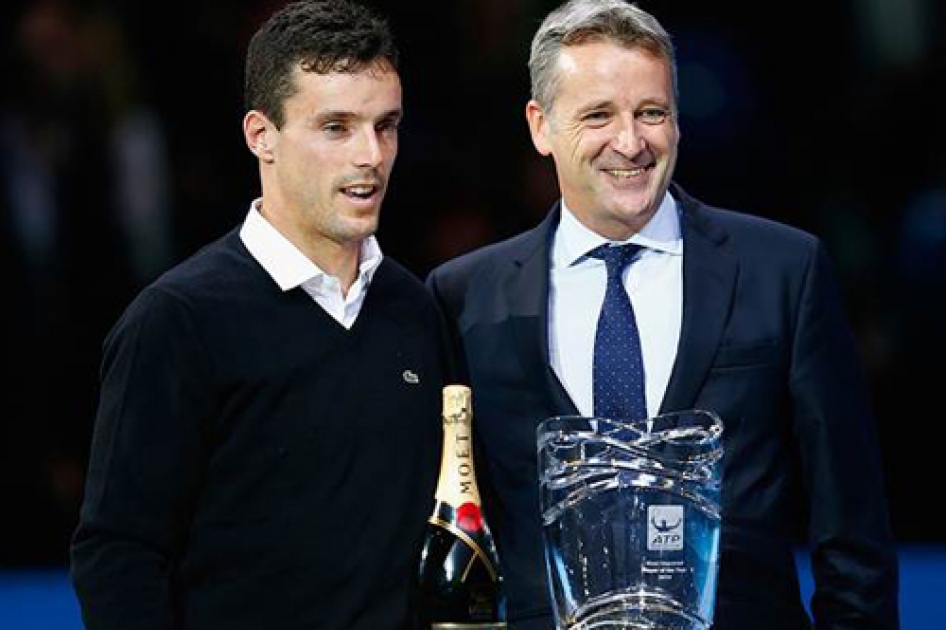 Roberto Bautista recibe en Londres el premio ATP a la Mayor Progresin del ao