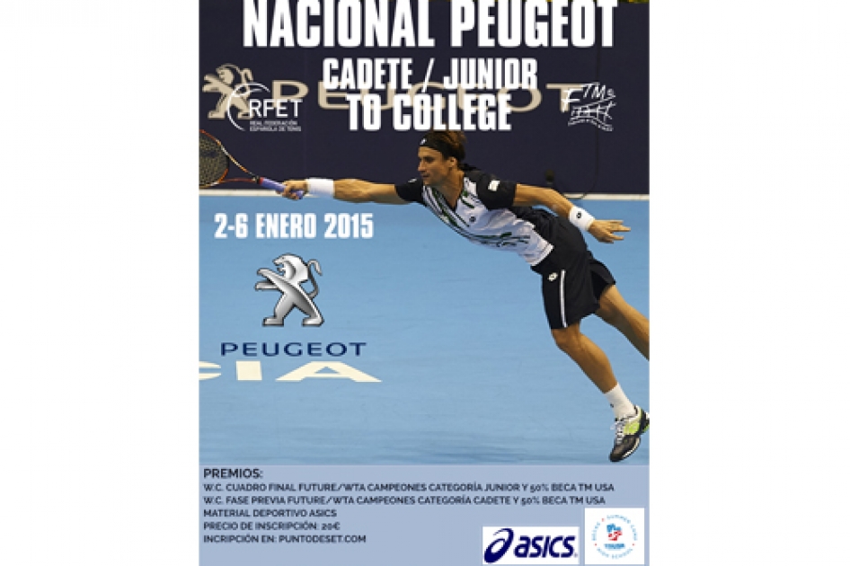 Ciudad de la Raqueta acogerá en enero el torneo “Nacional Peugeot Cadete-Júnior To College” Ciudad de la Raqueta acogerá en enero el torneo “Nacional Peugeot Cadete-Júnior To College”