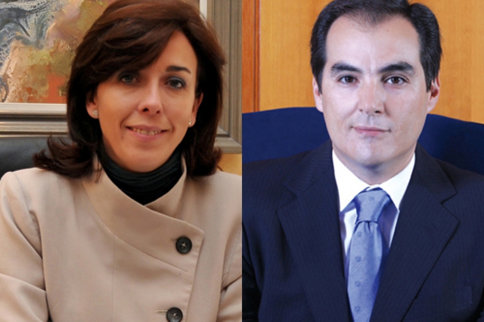 José Antonio Nieto, alcalde de Córdoba, y Maria Luisa Ceballos, presidenta de la Diputación, en la Gala Solidaria del Tenis Español