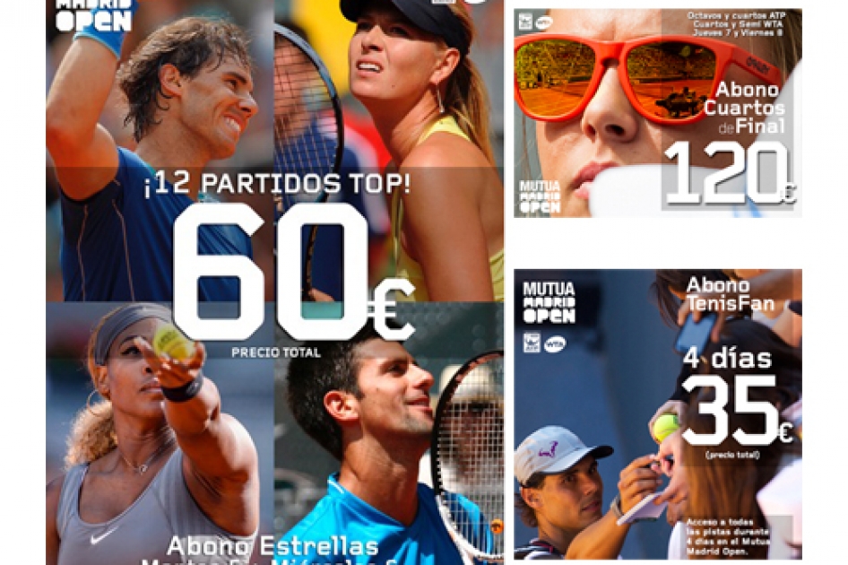 Oferta exclusiva para federados en la compra de abonos del Madrid Open ATP y WTA Oferta exclusiva para federados en la compra de abonos del Madrid Open ATP y WTA