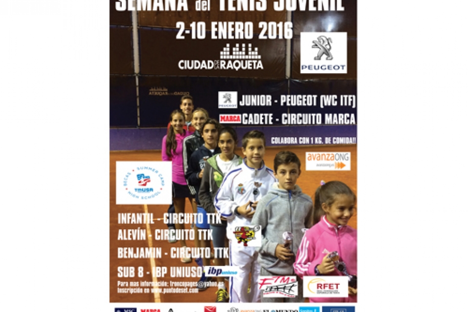 Ciudad de la Raqueta organiza una “SuperSemana del Tenis Juvenil” con varios torneos nacionales en enero Ciudad de la Raqueta organiza una “SuperSemana del Tenis Juvenil” con varios torneos nacionales en enero
