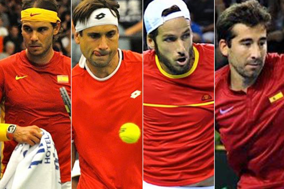 Rafael Nadal, David Ferrer, Feliciano Lpez y Marc Lpez buscarn el ascenso de Copa Davis en India