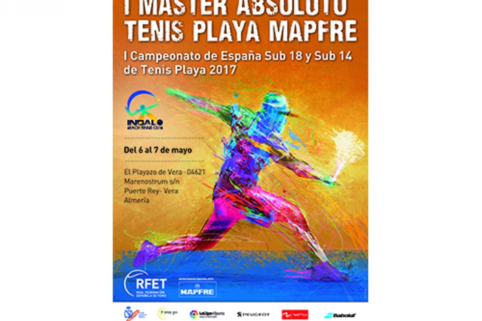 Cartel oficial del primer Mster de Tenis Playa que se jugar en Almera en mayo