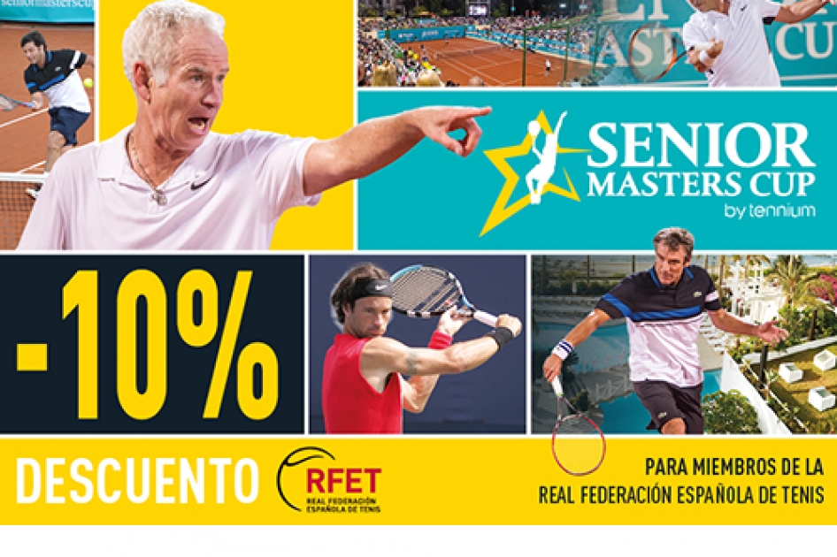 Los federados de la RFET gozarn de un 10% de descuento en las entradas de la Seniors Masters Cup de Marbella