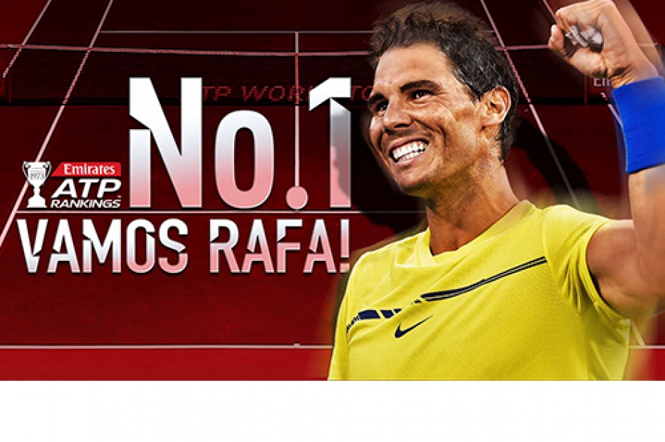 Rafael Nadal vuelve a ser nº 1 del mundo 3 años después Rafael Nadal vuelve a ser nº 1 del mundo 3 años después