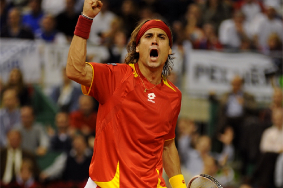 Remontada herica de David Ferrer ante Stepanek que pone el 2-0 para la Seleccin Espaola Mapfre