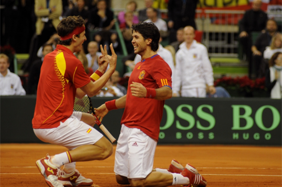 España gana su cuarta Copa Davis tras la victoria de Verdasco y Feliciano en el dobles
