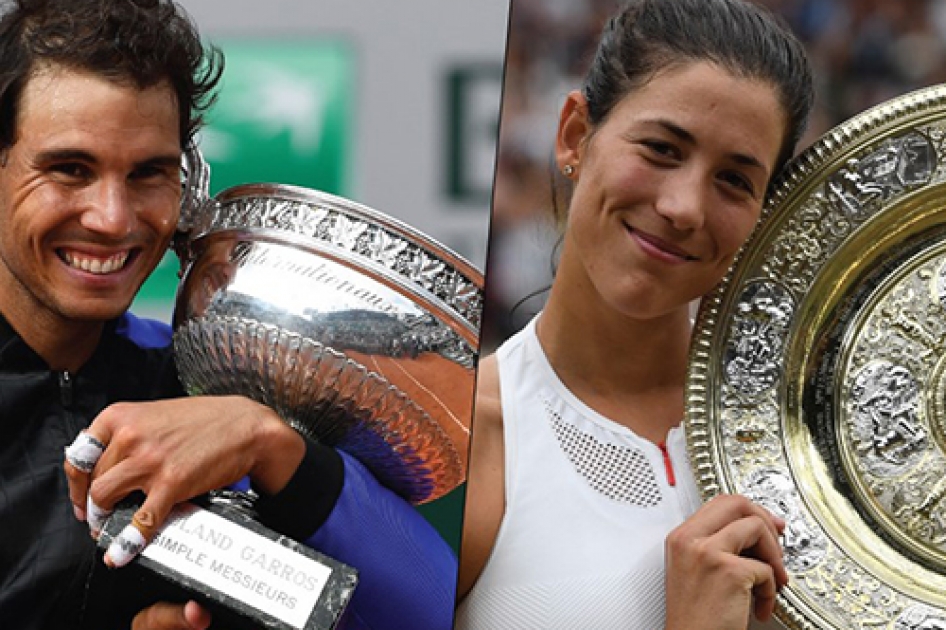Rafael Nadal y Garbiñe Muguruza son elegidos Campeones del Mundo de 2017 Rafael Nadal y Garbiñe Muguruza son elegidos Campeones del Mundo de 2017