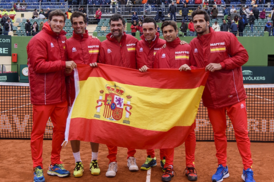 La seleccin espaola MAPFRE recibir a Alemania en los cuartos de final de la Copa Davis en abril