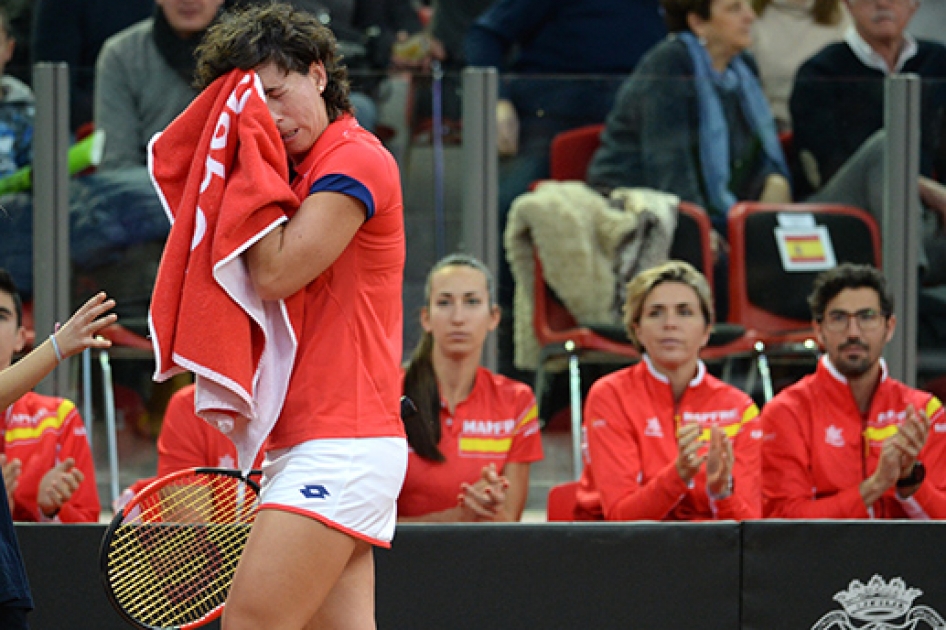 Espaa cae ante Italia y jugar por la permanencia en el Grupo Mundial II de la Fed Cup