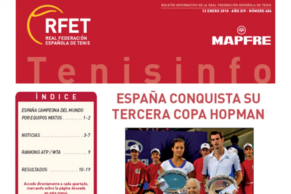 Ya est disponible el n 486 del boletn Tenis Info