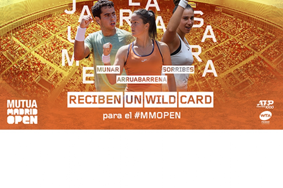 Jaume A. Munar, Sara Sorribes y Lara Arruabarrena reciben una invitación para el Mutua Madrid Open Jaume A. Munar, Sara Sorribes y Lara Arruabarrena reciben una invitación para el Mutua Madrid Open