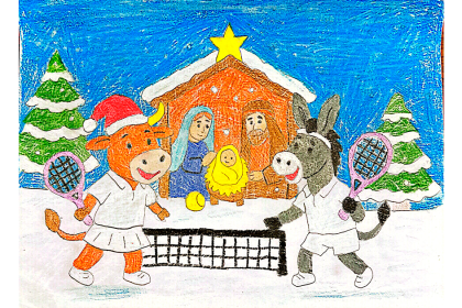 El dibujo de Camino Molt� D�ez-Ord�s es el ganador del concurso infantil de Navidad de la RFET