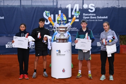 Pablo Jim�nez y Victoria Meza, ganadores del Barcelona Open Banc Sabadell Sub-14 de Tarragona